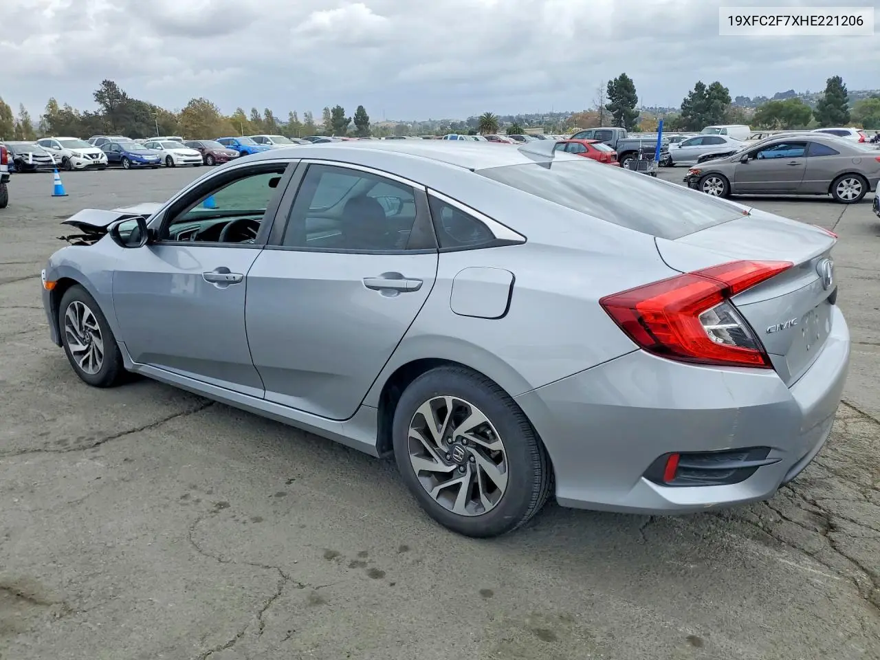 2017 HONDA CIVIC VIN 19XFC2F7XHE221206 — фото 2