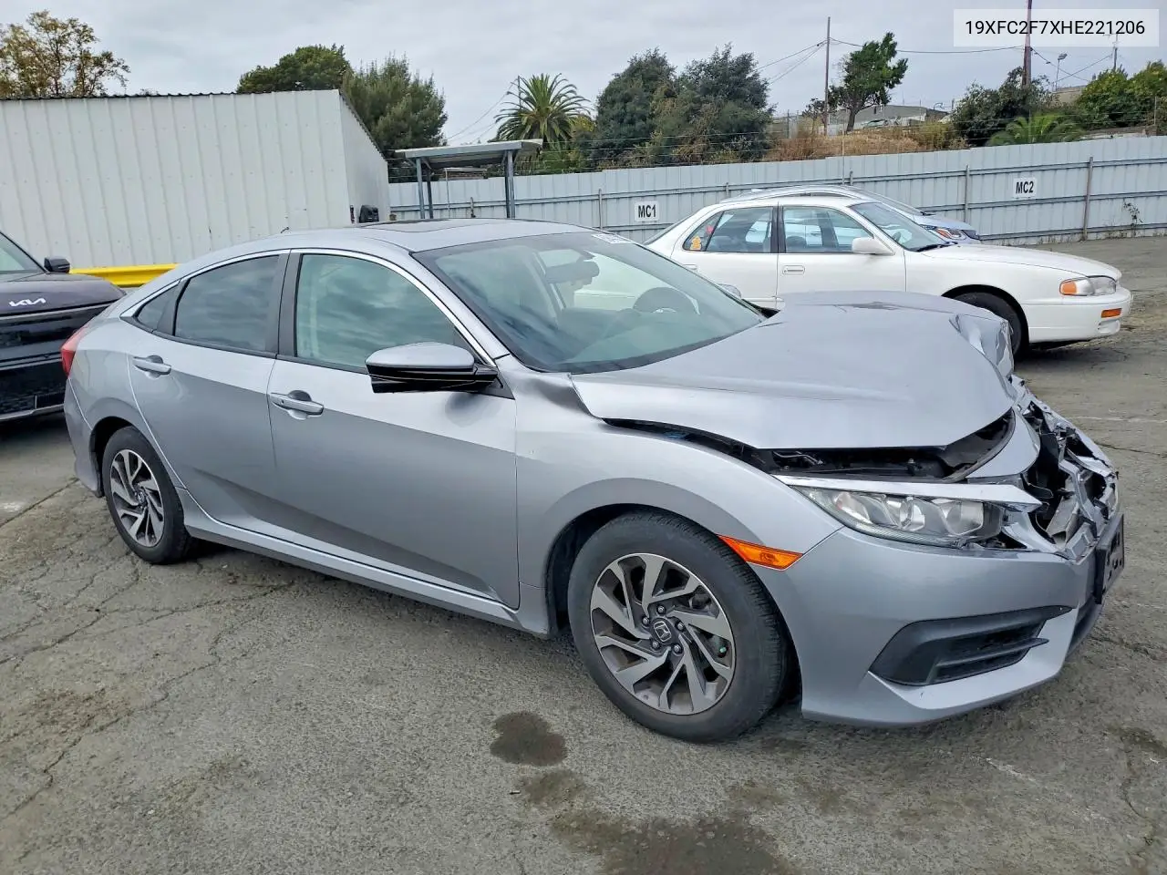 2017 HONDA CIVIC VIN 19XFC2F7XHE221206 — фото 4