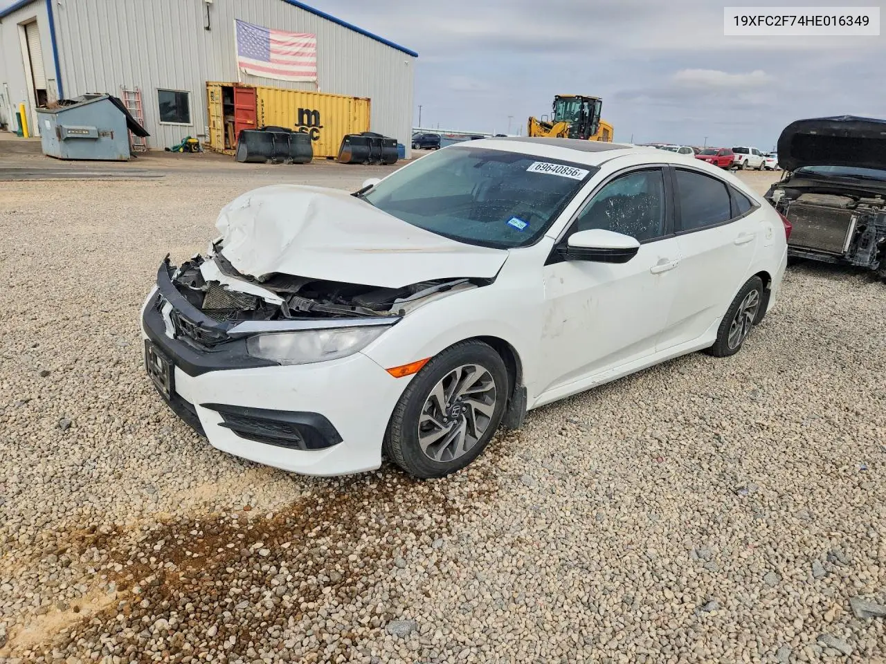HONDA CIVIC 2017, VIN 19XFC2F74HE016349