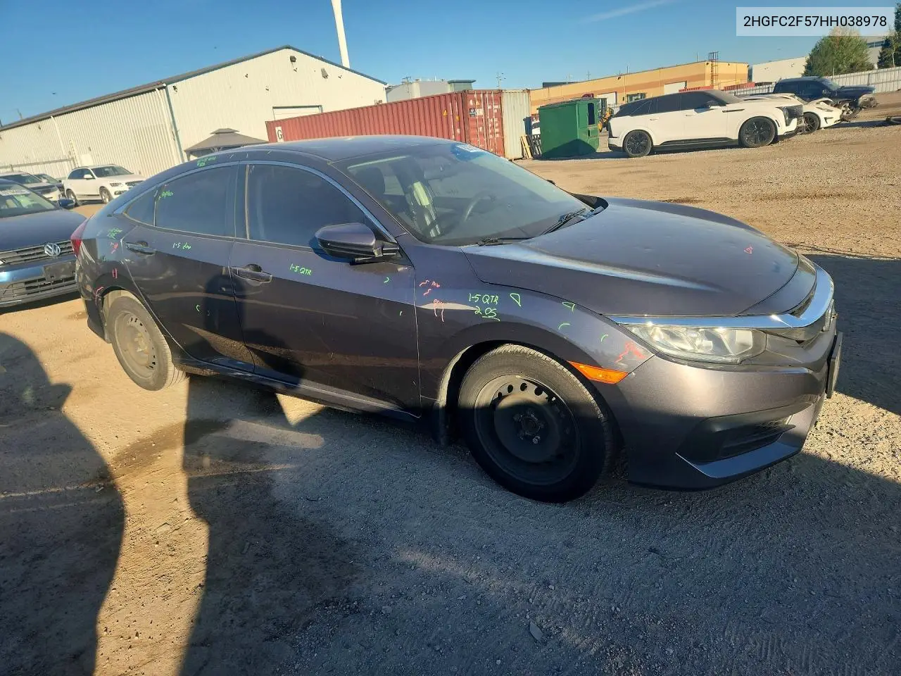 2017 HONDA CIVIC VIN 2HGFC2F57HH038978 — фото 4