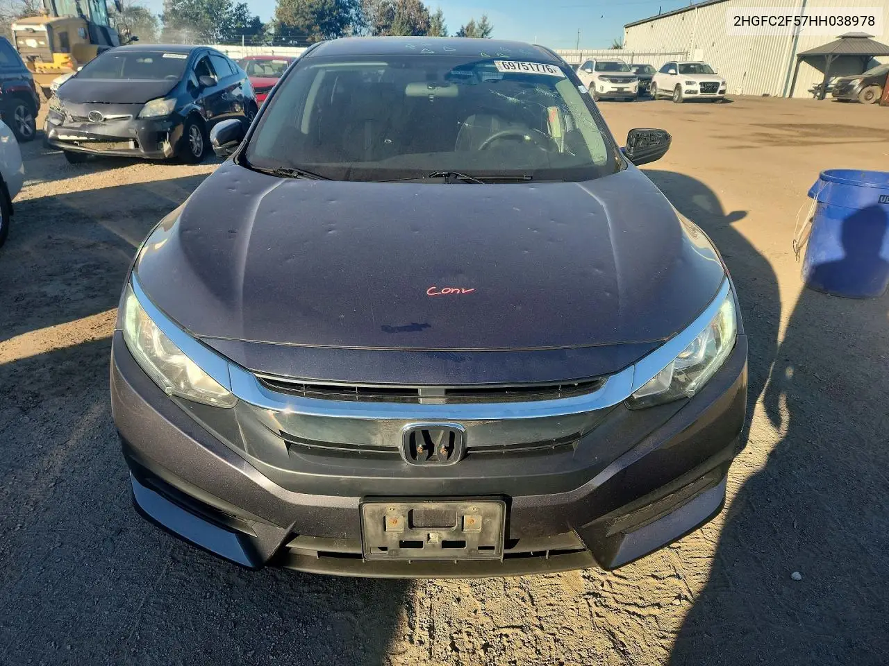 2017 HONDA CIVIC VIN 2HGFC2F57HH038978 — фото 5