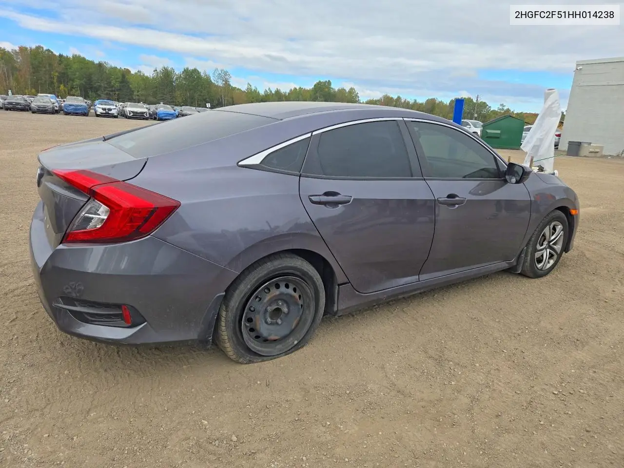 2017 HONDA CIVIC VIN 2HGFC2F51HH014238 — фото 3