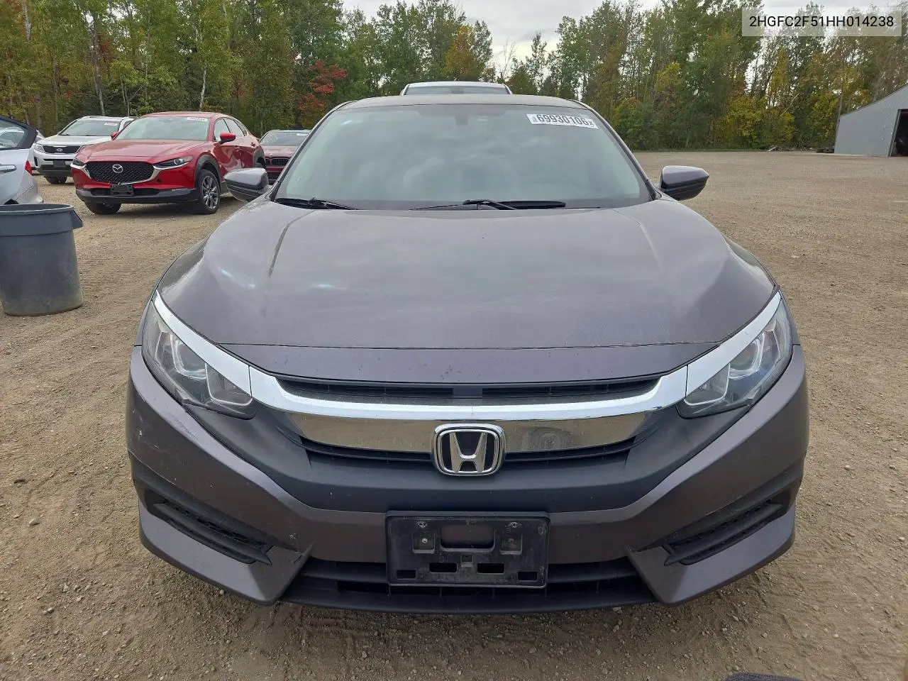 2017 HONDA CIVIC VIN 2HGFC2F51HH014238 — фото 5
