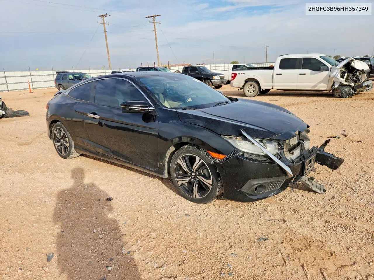 2017 HONDA CIVIC VIN 2HGFC3B96HH357349 — фото 4