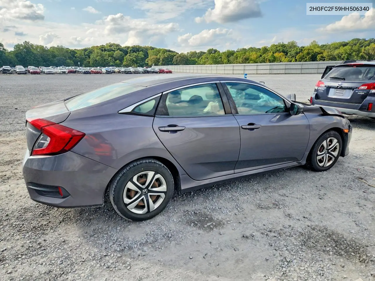 2017 HONDA CIVIC VIN 2HGFC2F59HH506340 — фото 3