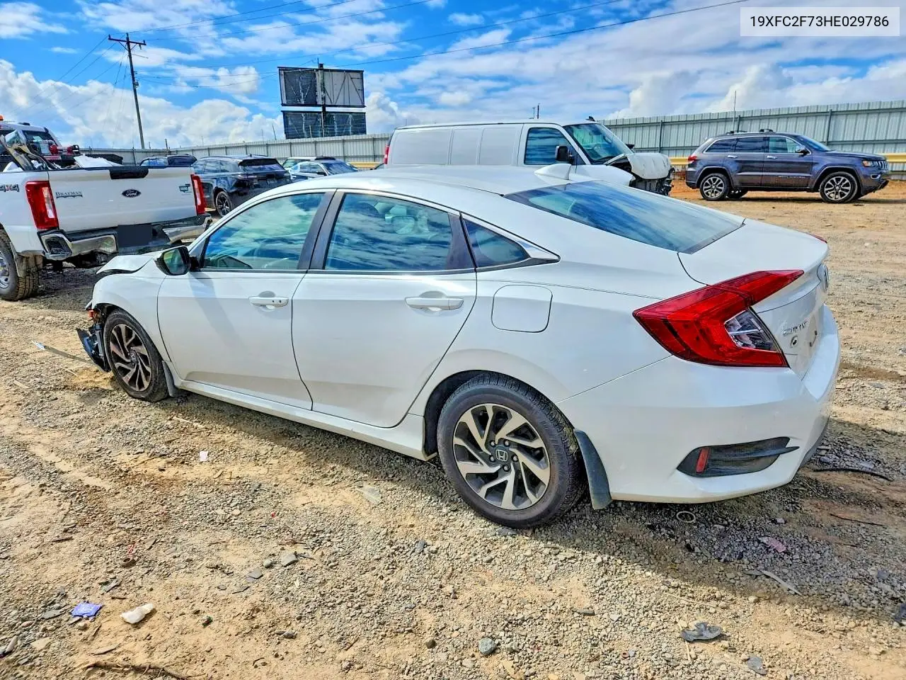 2017 HONDA CIVIC VIN 19XFC2F73HE029786 — фото 2