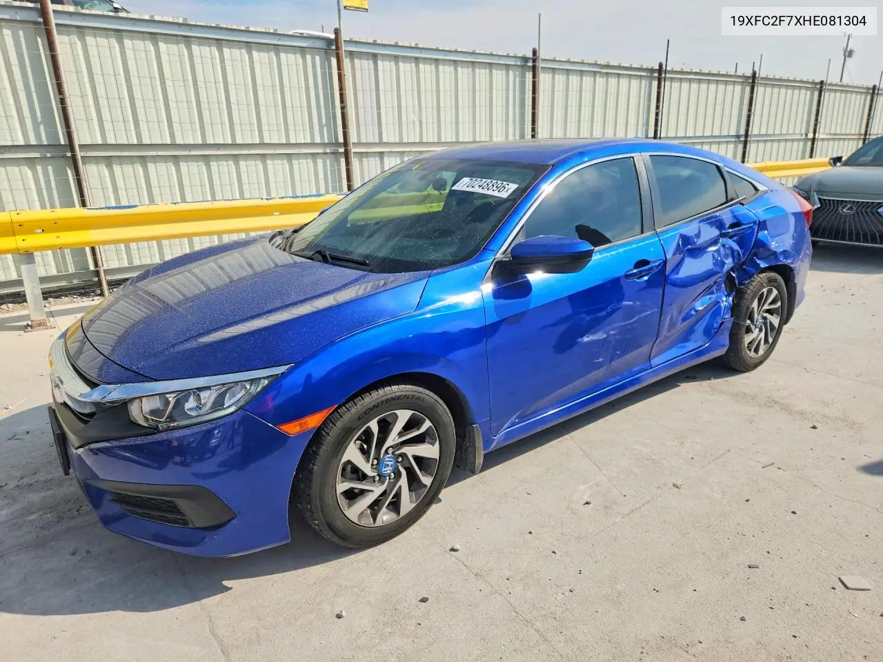 HONDA CIVIC 2017, VIN 19XFC2F7XHE081304