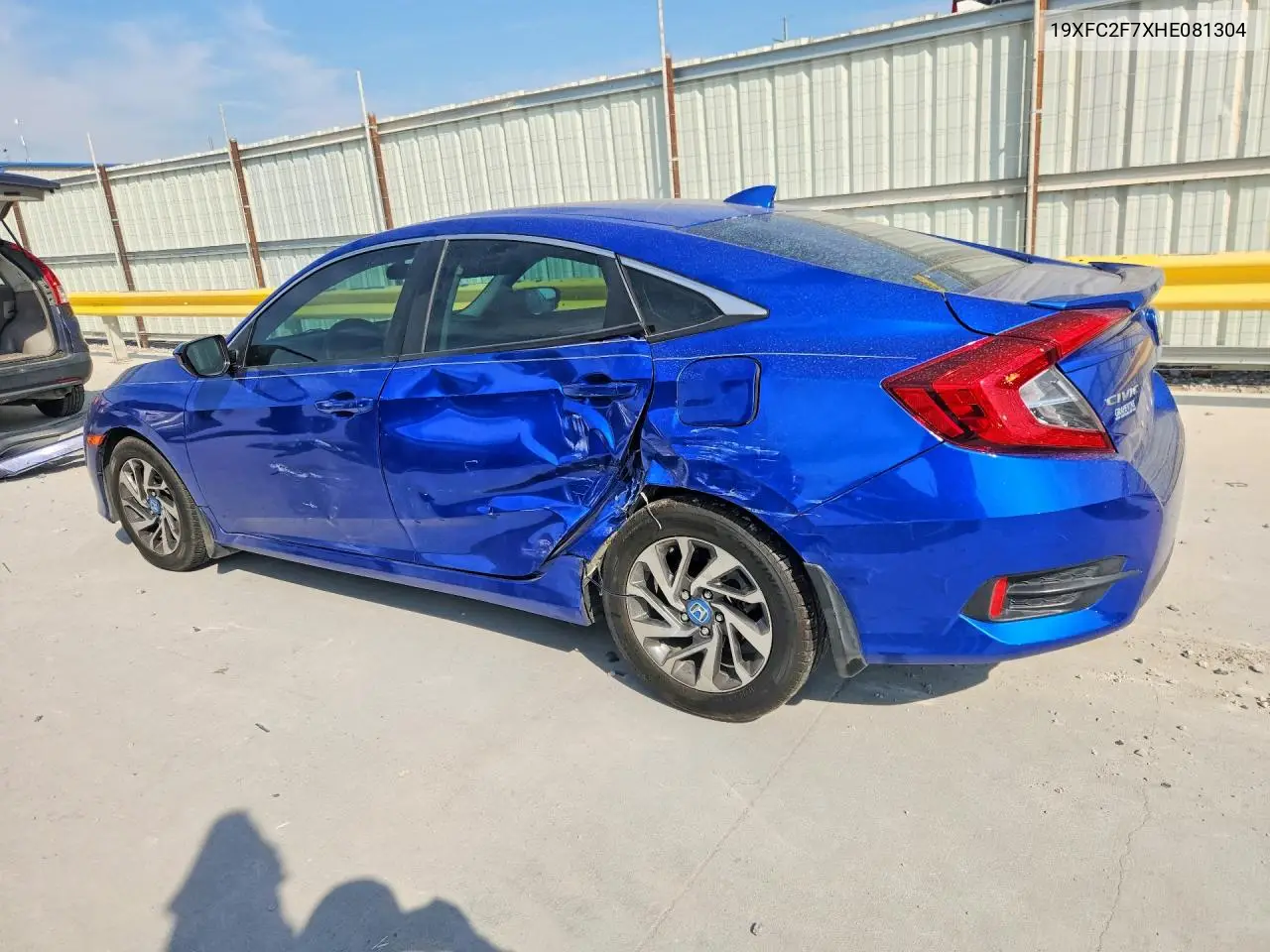 2017 HONDA CIVIC VIN 19XFC2F7XHE081304 — фото 2