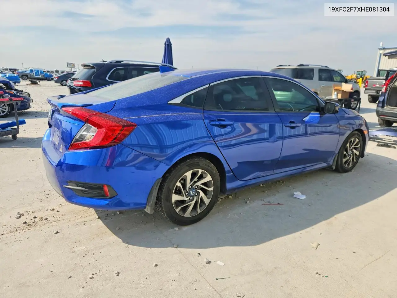 2017 HONDA CIVIC VIN 19XFC2F7XHE081304 — фото 3