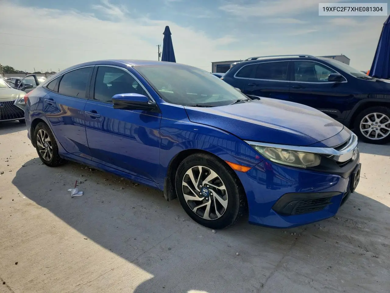 2017 HONDA CIVIC VIN 19XFC2F7XHE081304 — фото 4