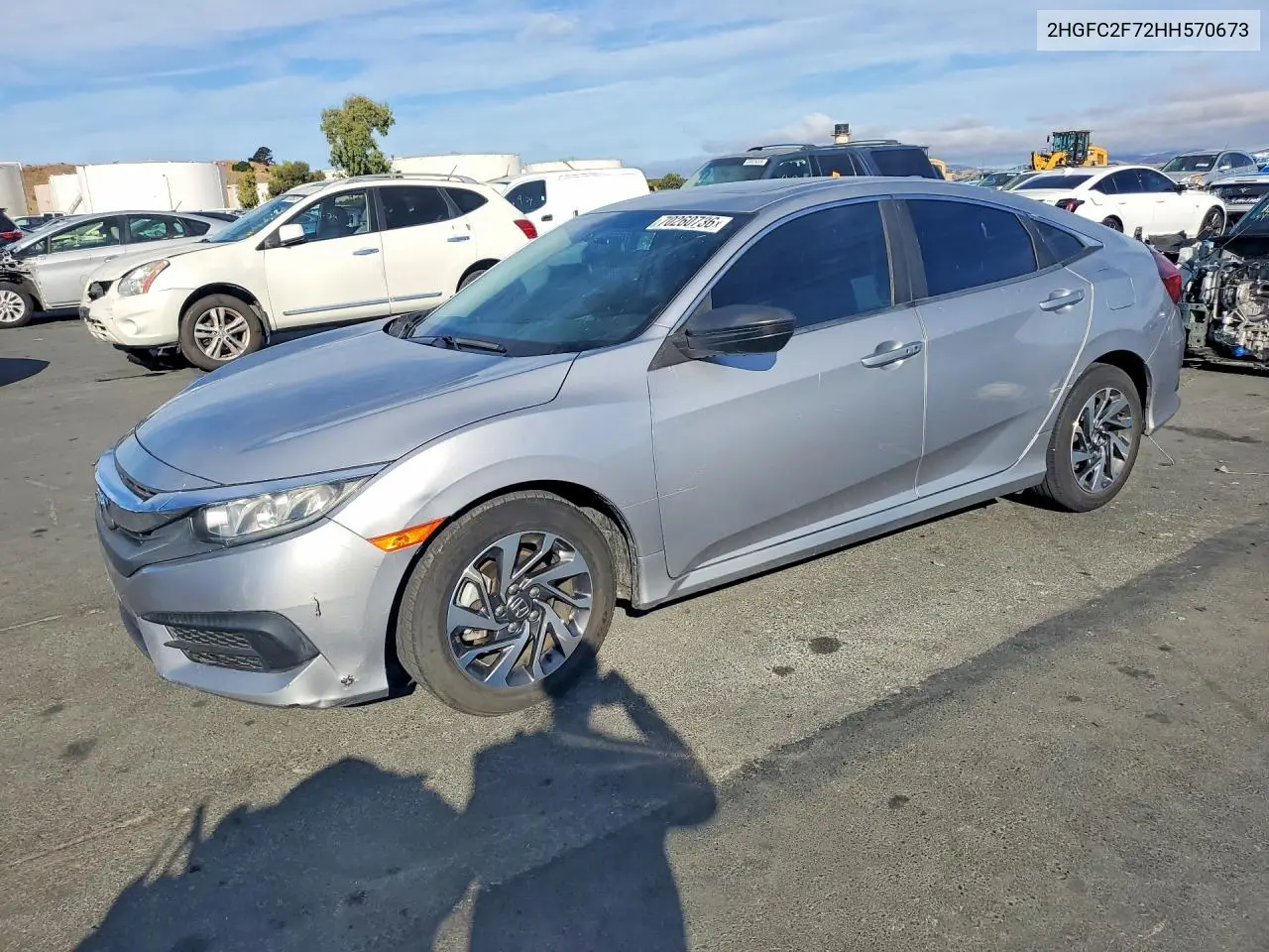 HONDA CIVIC 2017, VIN 2HGFC2F72HH570673