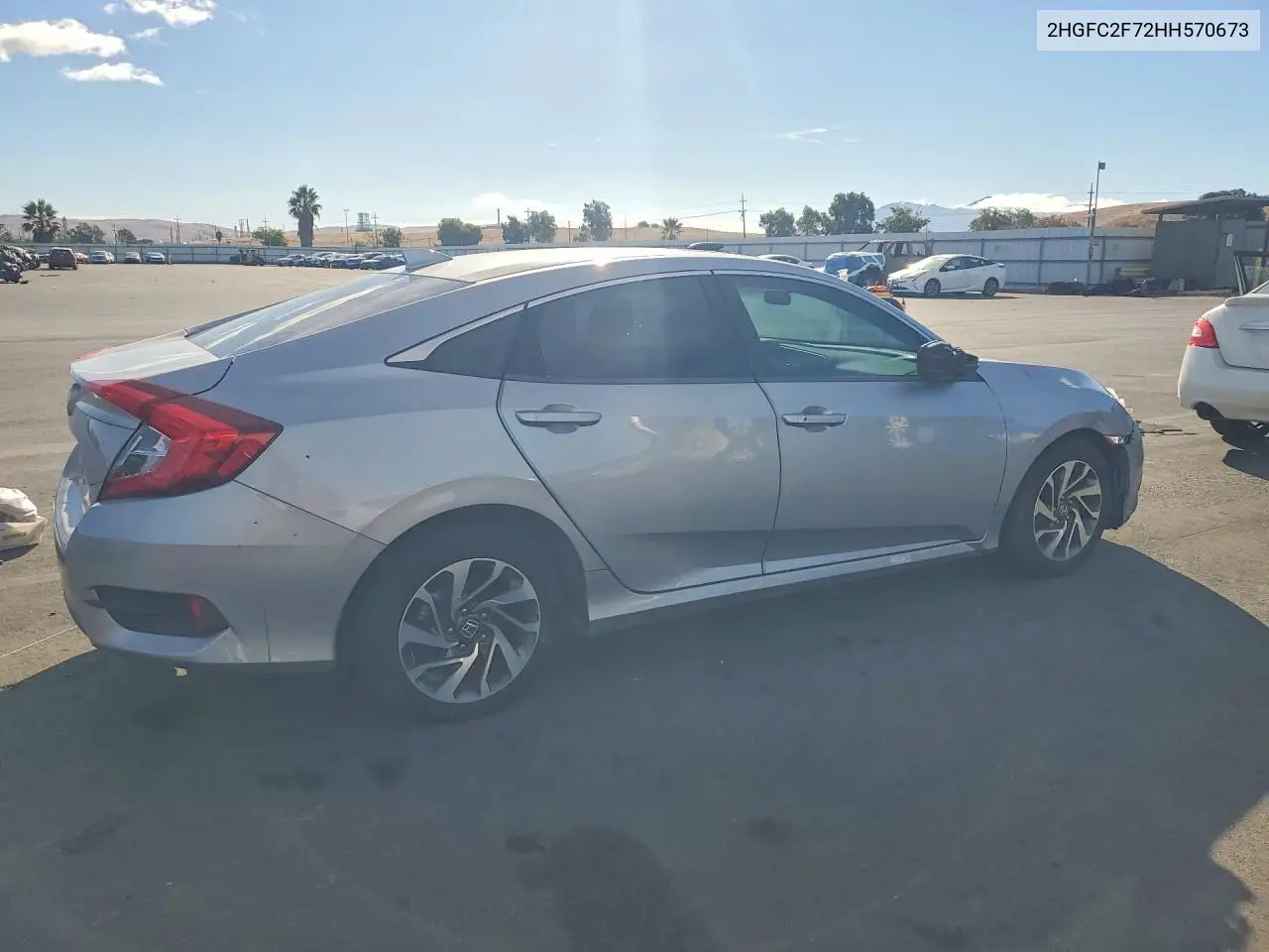 2017 HONDA CIVIC VIN 2HGFC2F72HH570673 — фото 3