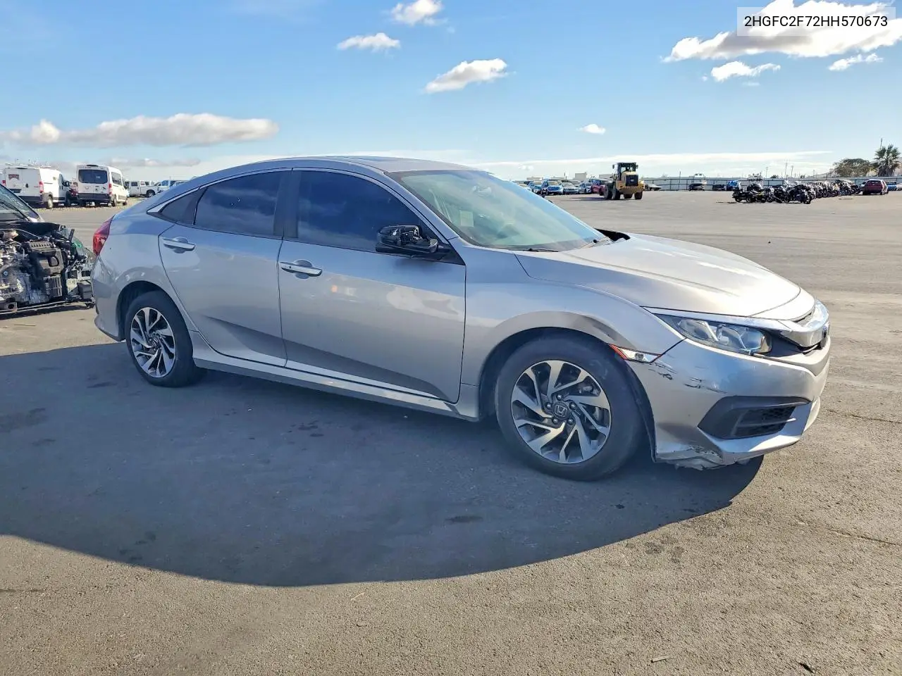 2017 HONDA CIVIC VIN 2HGFC2F72HH570673 — фото 4