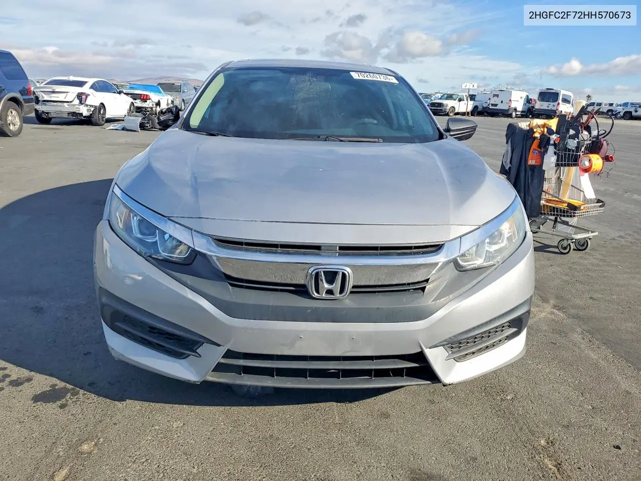 2017 HONDA CIVIC VIN 2HGFC2F72HH570673 — фото 5