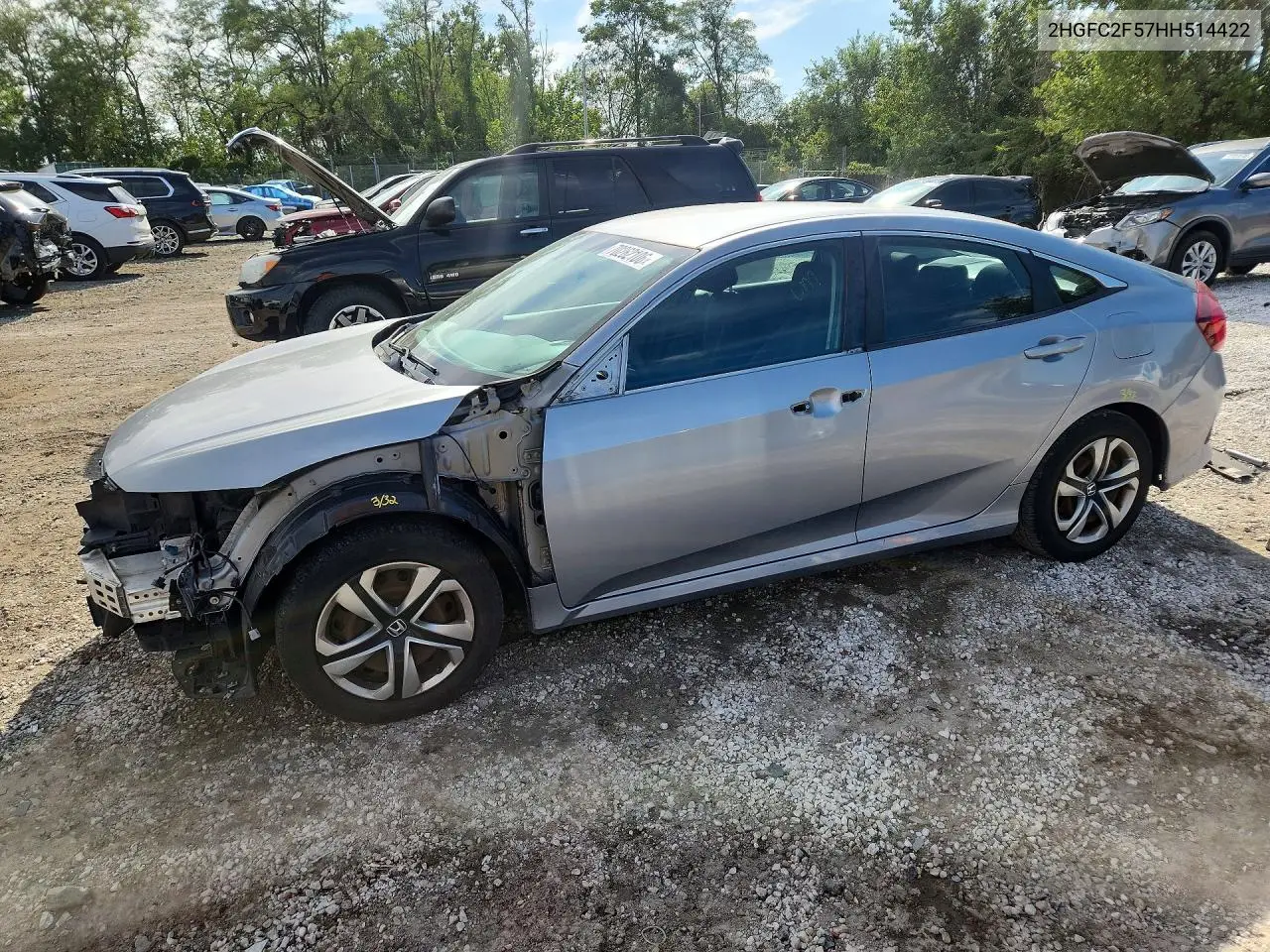 HONDA CIVIC 2017, VIN 2HGFC2F57HH514422