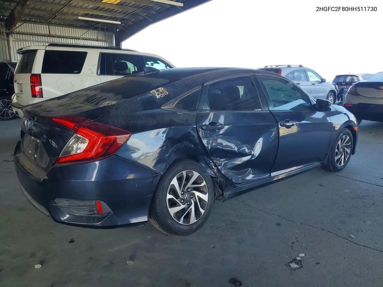 2017 HONDA CIVIC VIN 2HGFC2F80HH511730 — фото 3