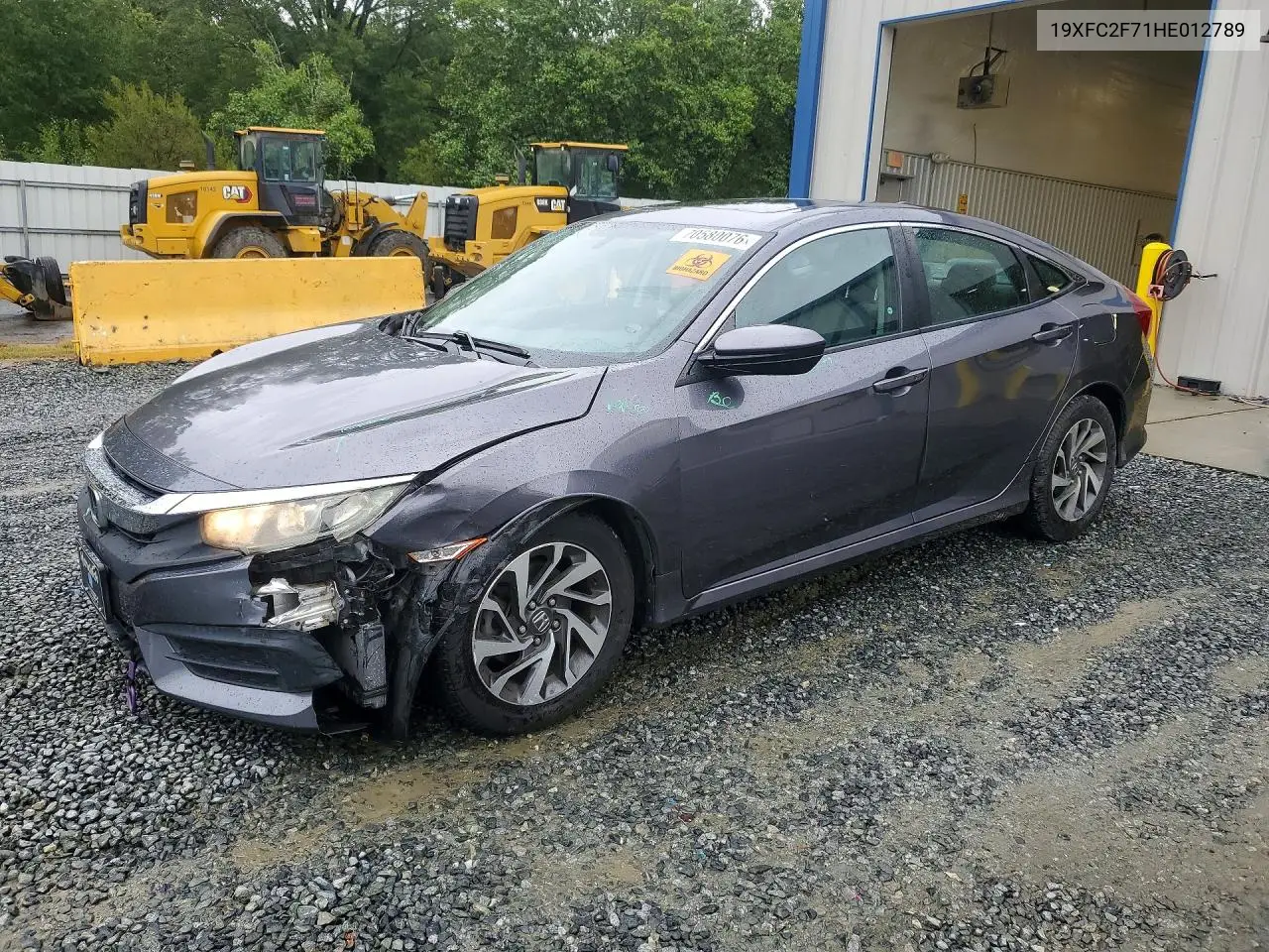 HONDA CIVIC 2017, VIN 19XFC2F71HE012789