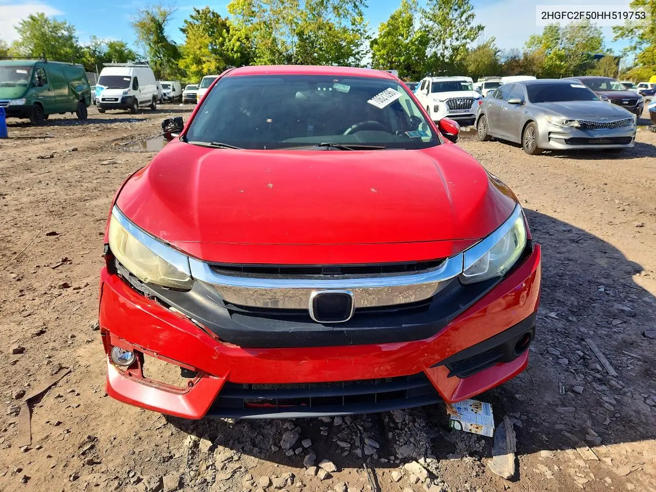 2017 HONDA CIVIC VIN 2HGFC2F50HH519753 — фото 5