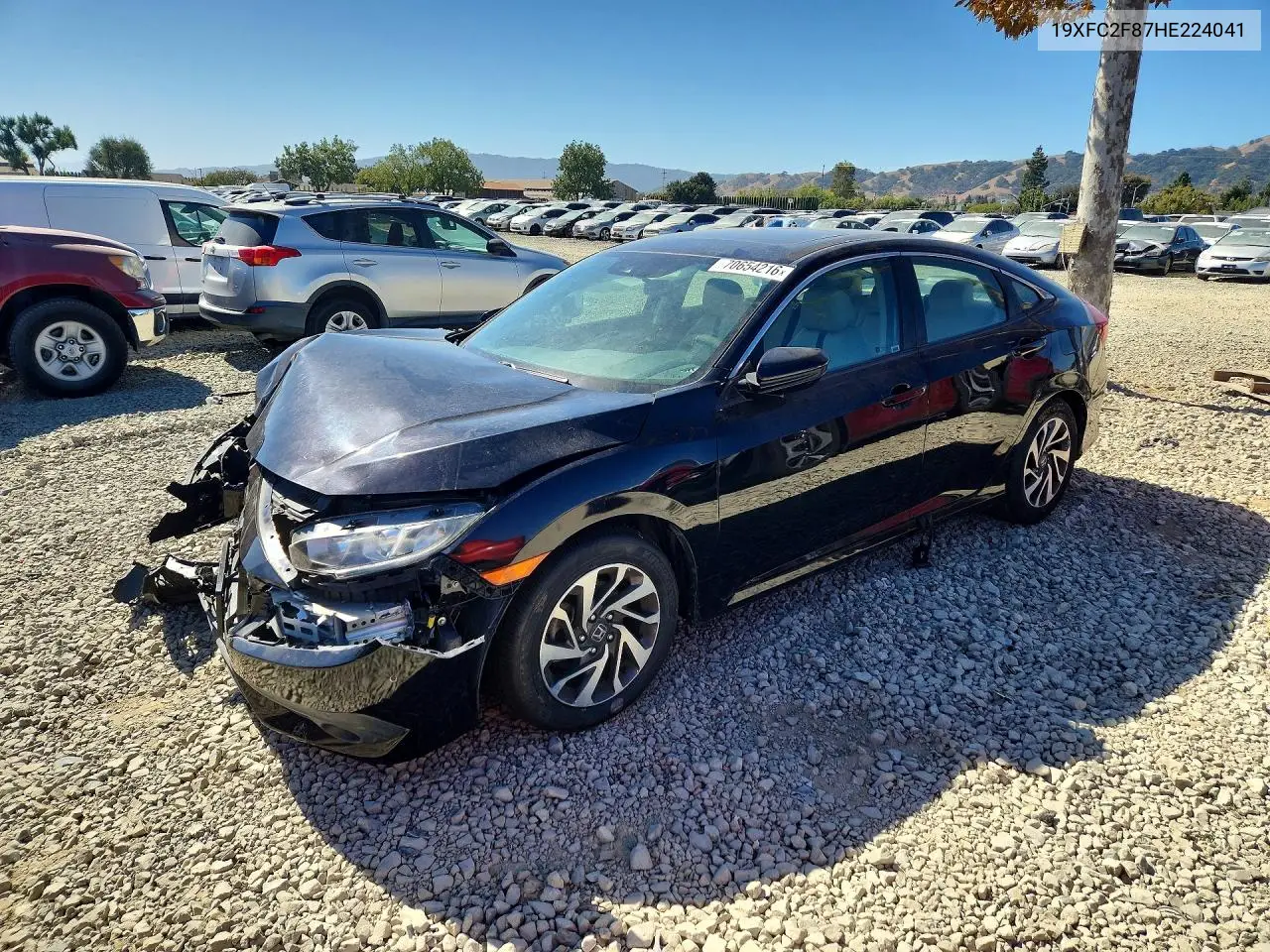 HONDA CIVIC 2017, VIN 19XFC2F87HE224041