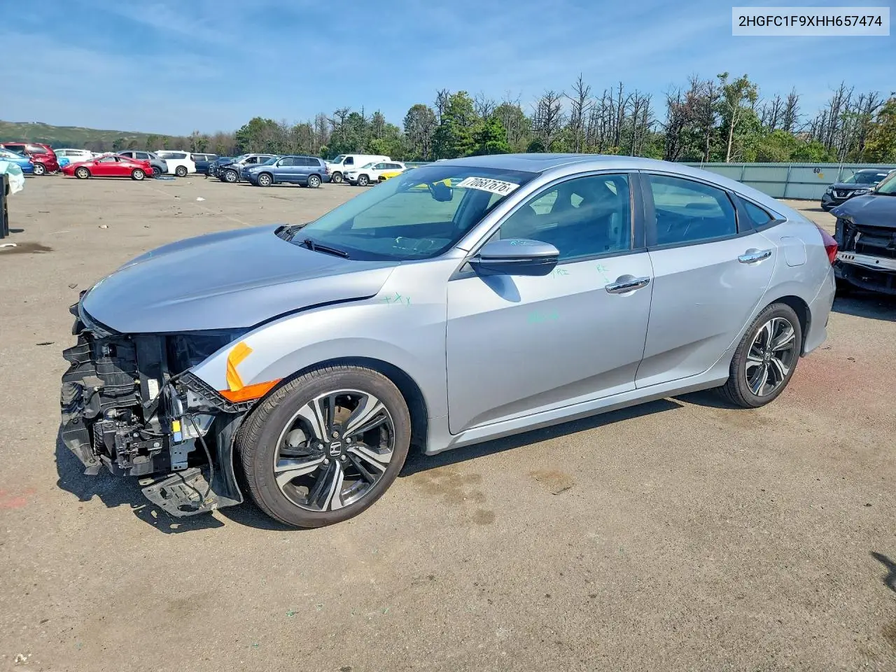 HONDA CIVIC 2017, VIN 2HGFC1F9XHH657474
