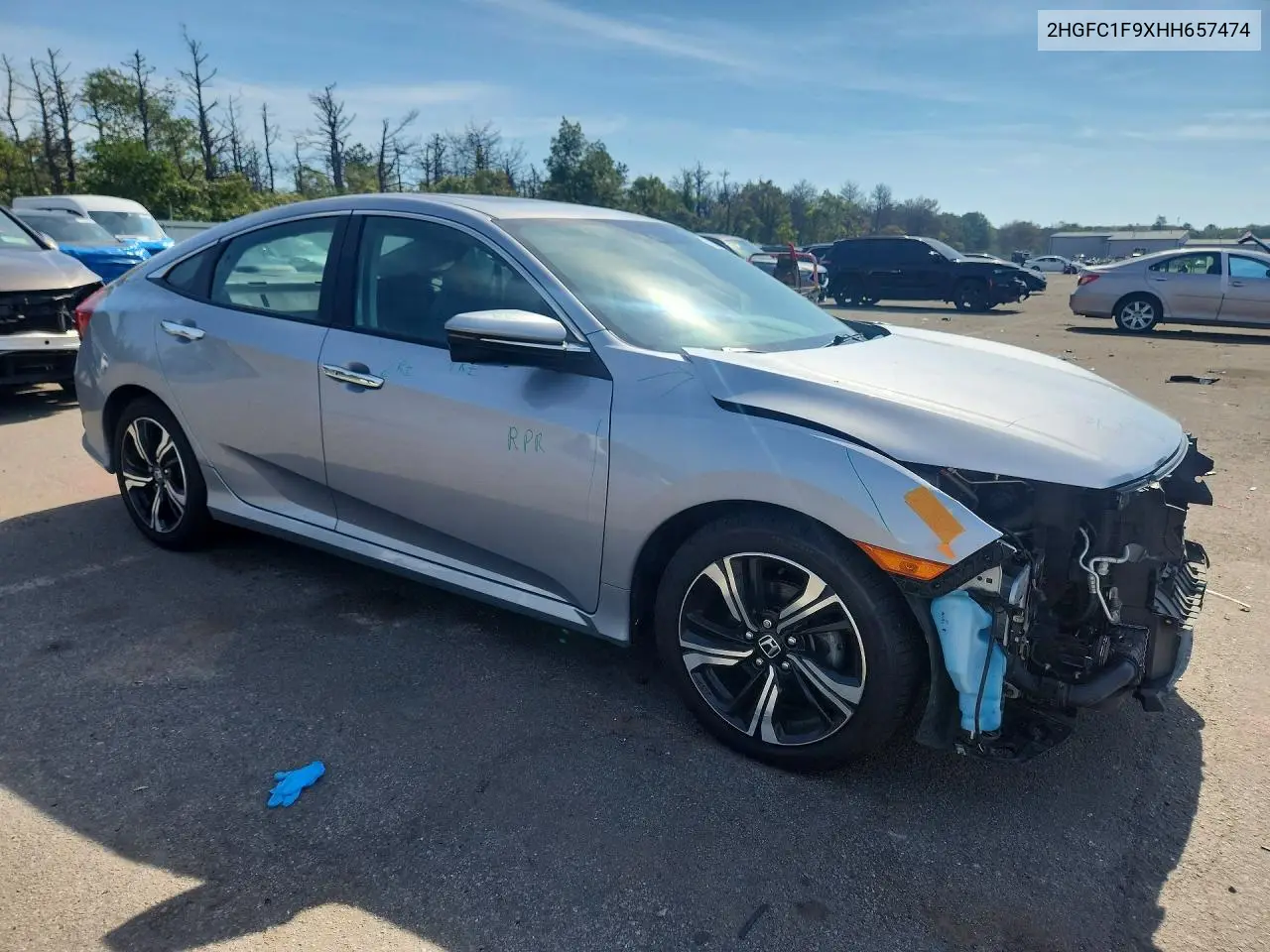 2017 HONDA CIVIC VIN 2HGFC1F9XHH657474 — фото 4