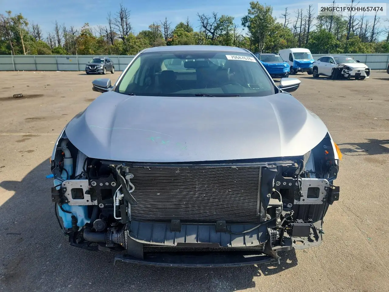 2017 HONDA CIVIC VIN 2HGFC1F9XHH657474 — фото 5