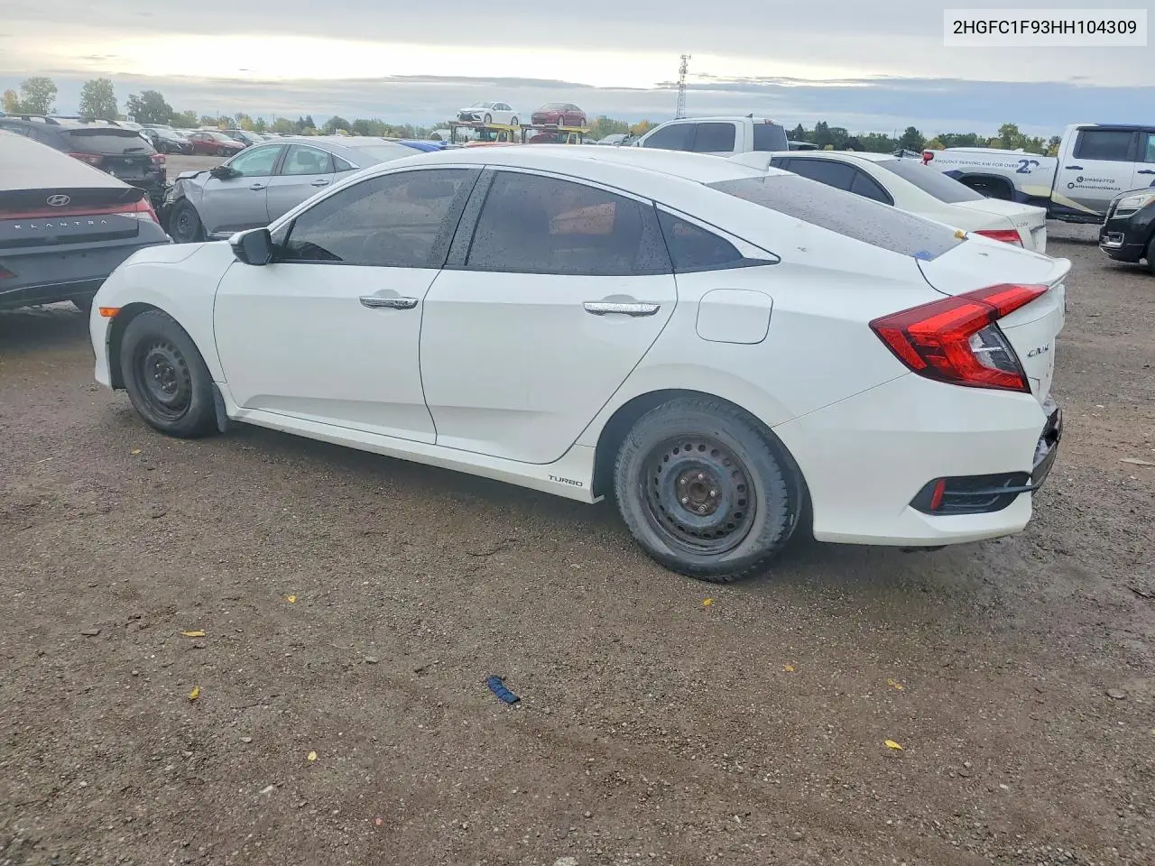 2017 HONDA CIVIC VIN 2HGFC1F93HH104309 — фото 2