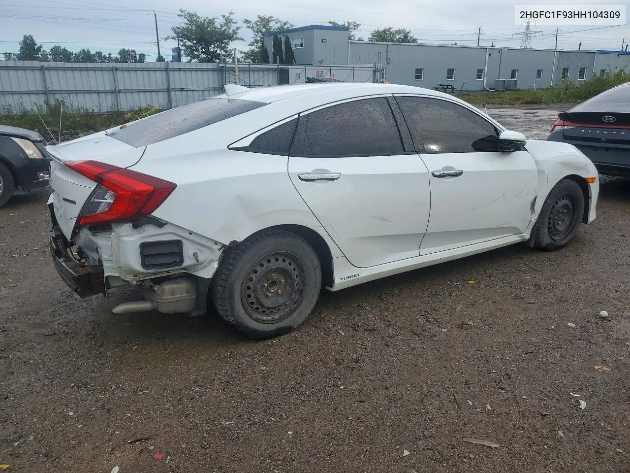 2017 HONDA CIVIC VIN 2HGFC1F93HH104309 — фото 3
