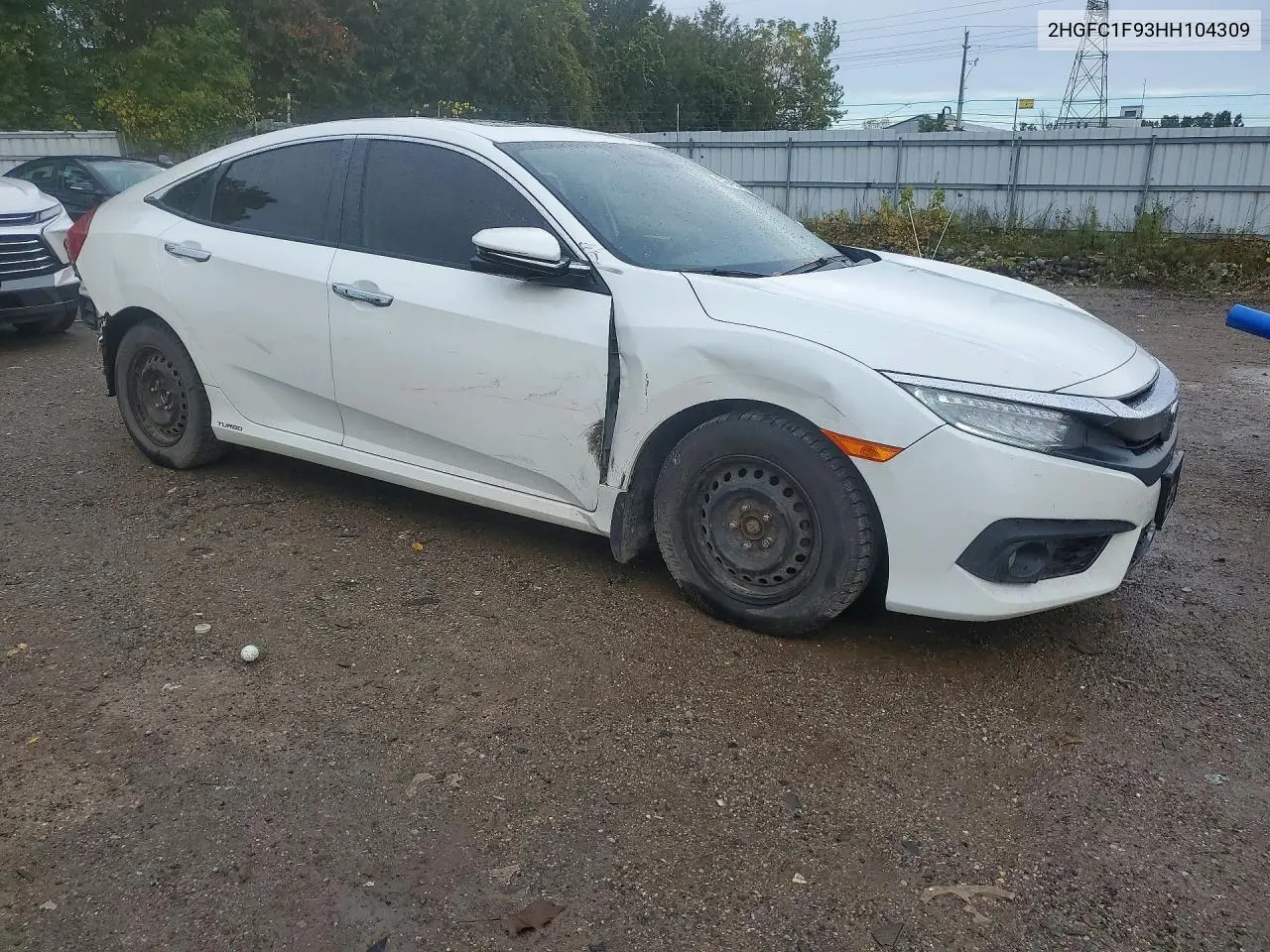 2017 HONDA CIVIC VIN 2HGFC1F93HH104309 — фото 4