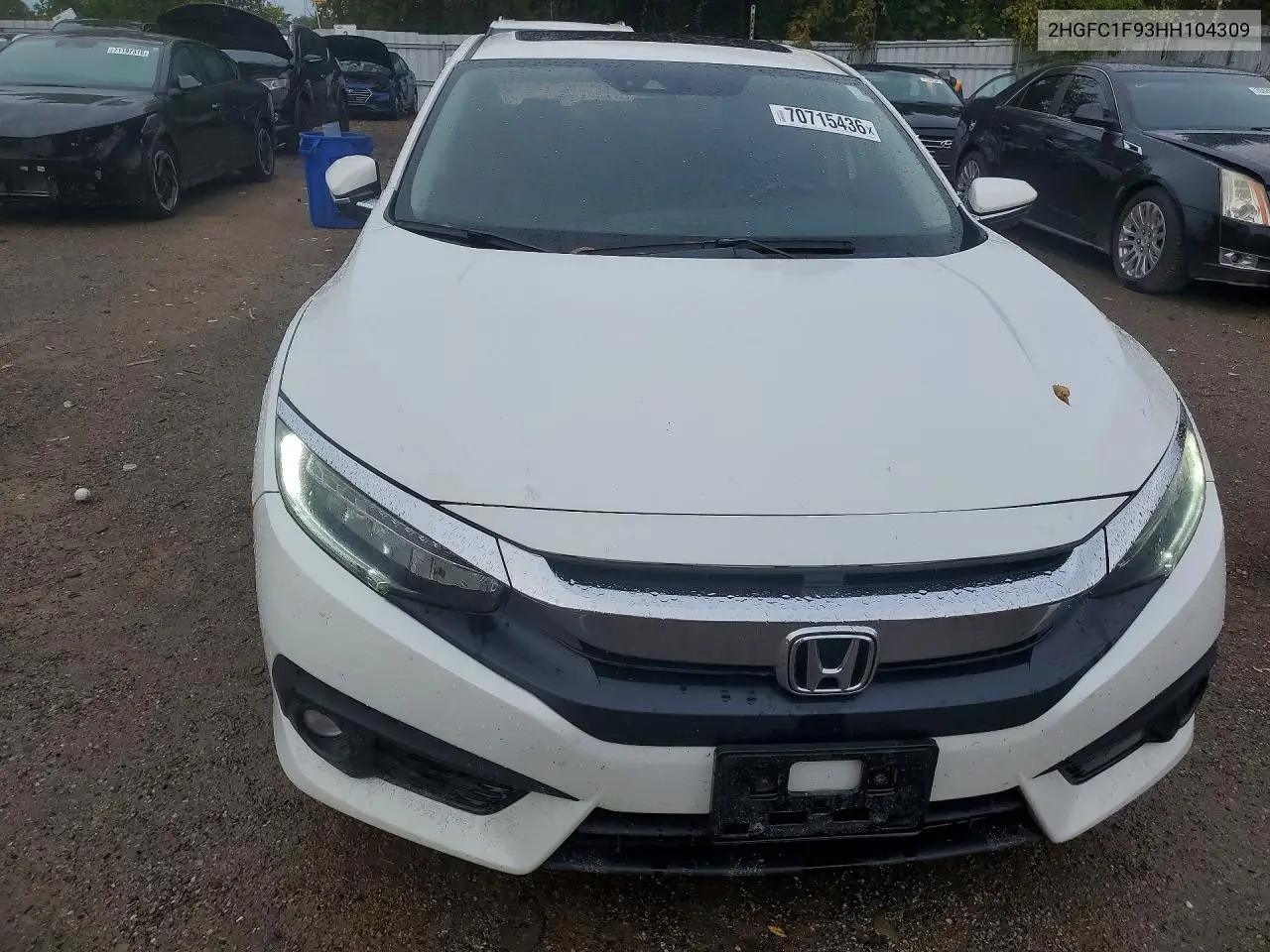 2017 HONDA CIVIC VIN 2HGFC1F93HH104309 — фото 5
