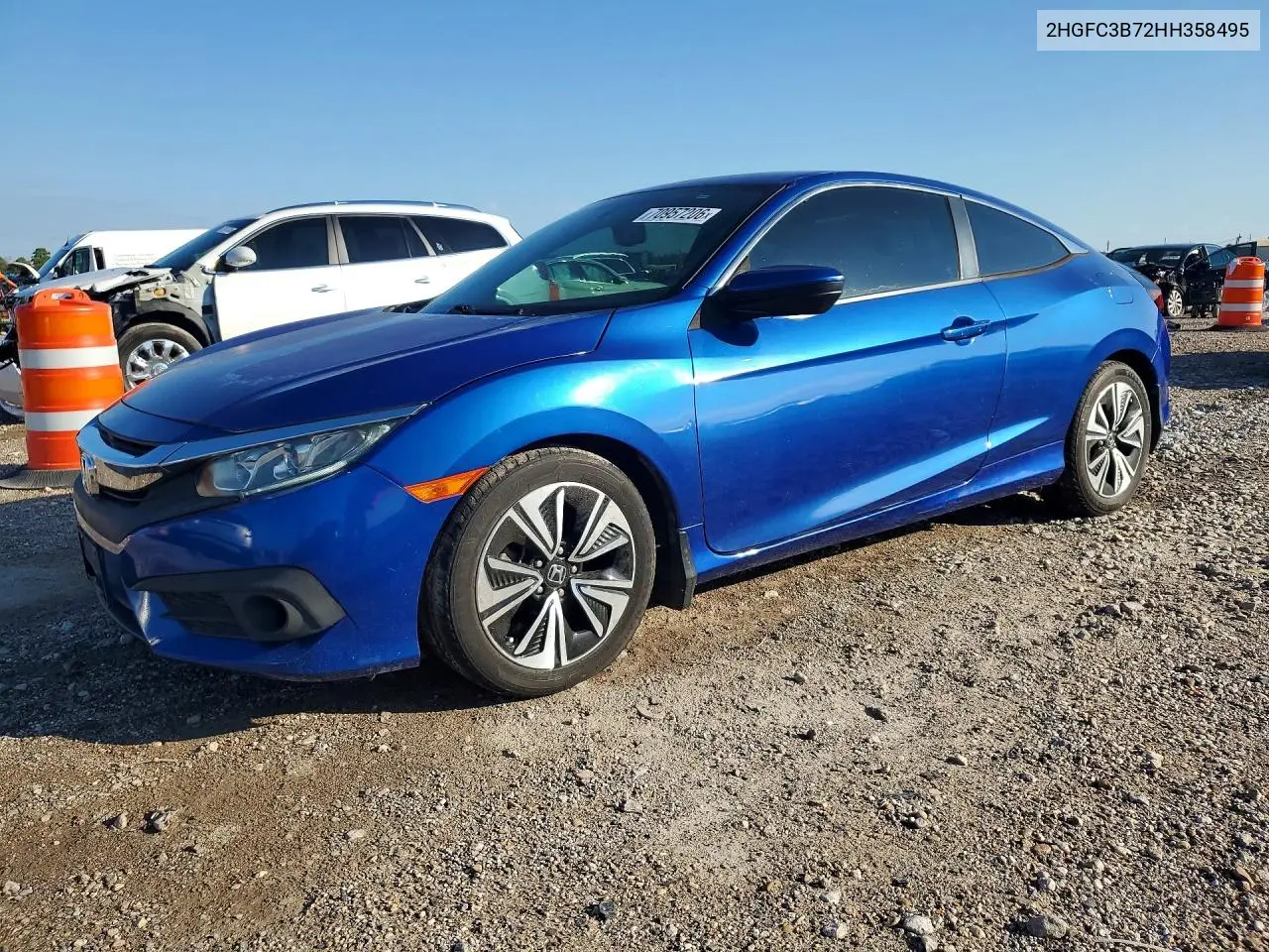 HONDA CIVIC 2017, VIN 2HGFC3B72HH358495