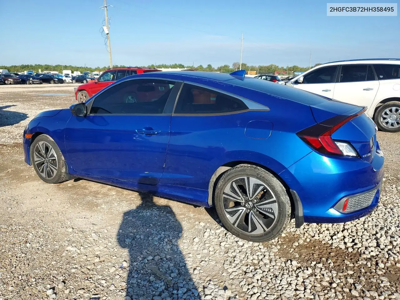 2017 HONDA CIVIC VIN 2HGFC3B72HH358495 — фото 2