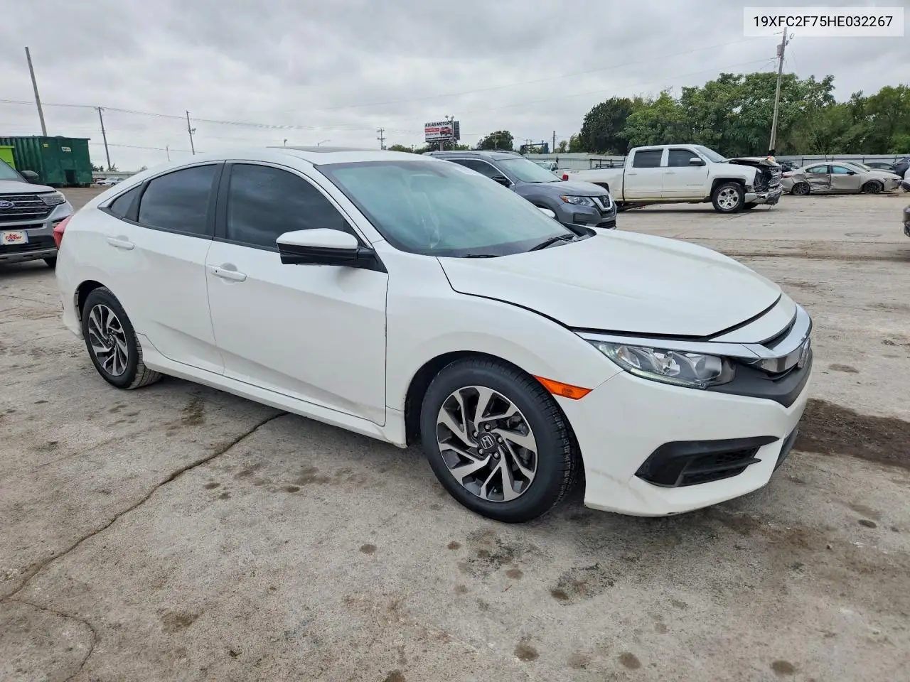 2017 HONDA CIVIC VIN 19XFC2F75HE032267 — фото 4