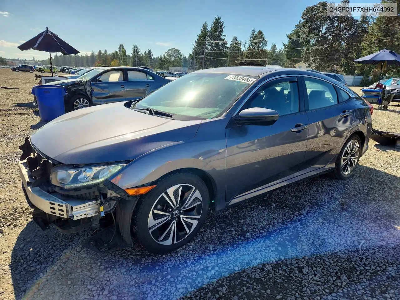 HONDA CIVIC 2017, VIN 2HGFC1F7XHH644092