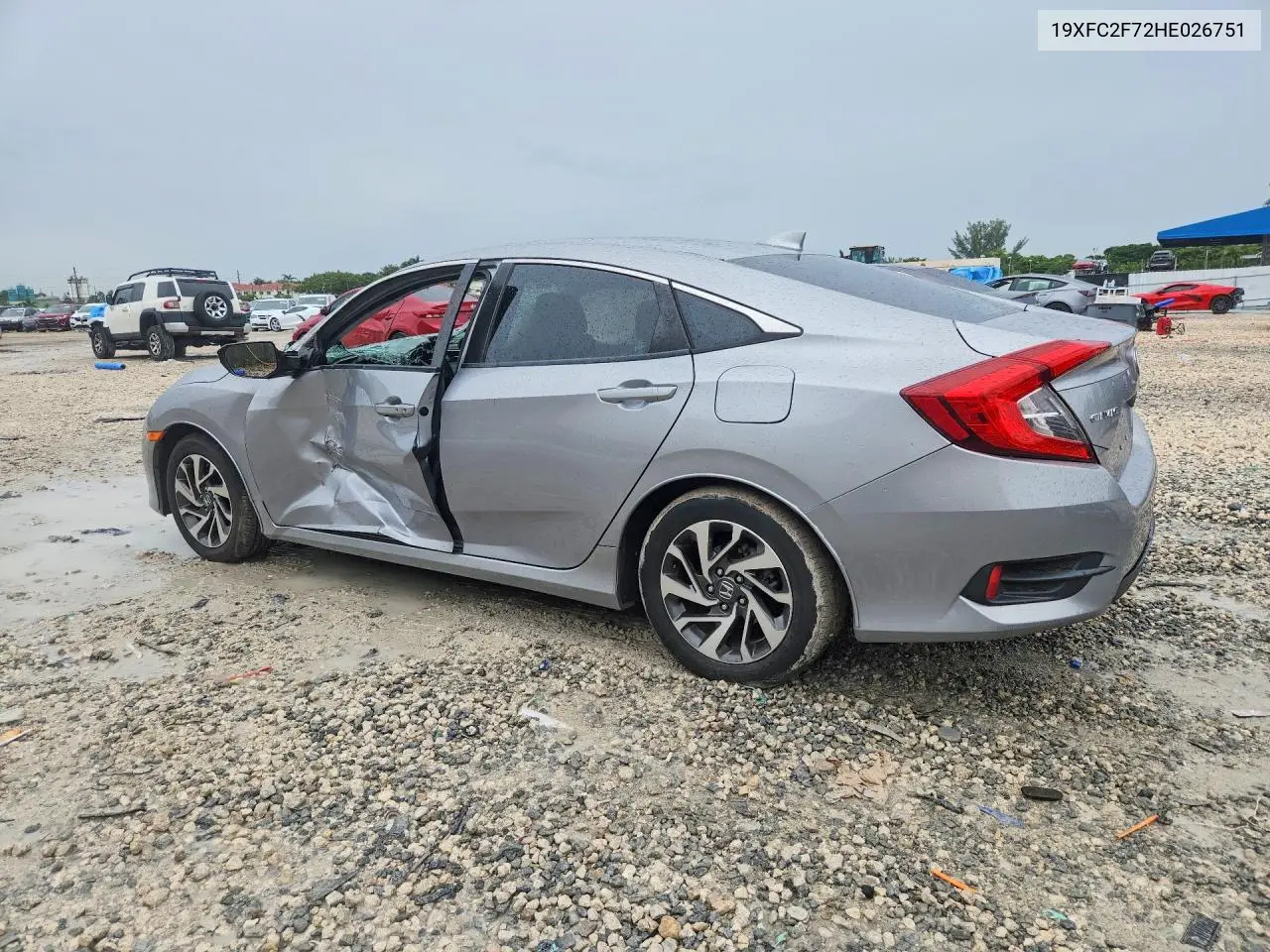 2017 HONDA CIVIC VIN 19XFC2F72HE026751 — фото 2