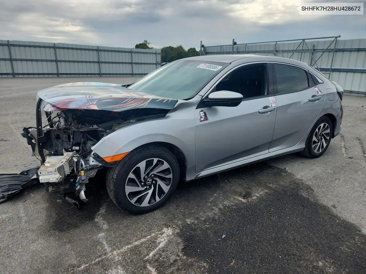 HONDA CIVIC 2017, VIN SHHFK7H28HU428672