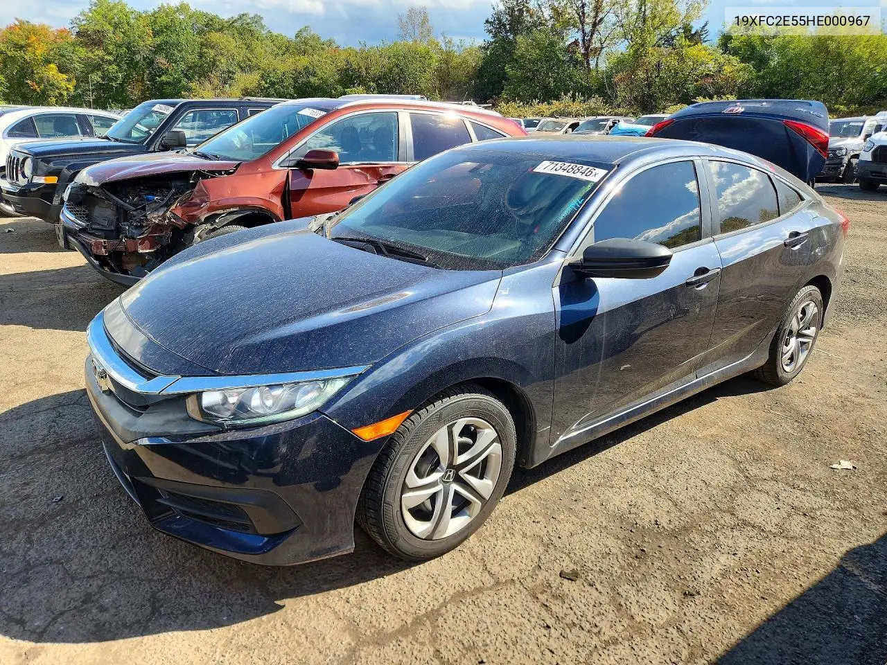 HONDA CIVIC 2017, VIN 19XFC2E55HE000967