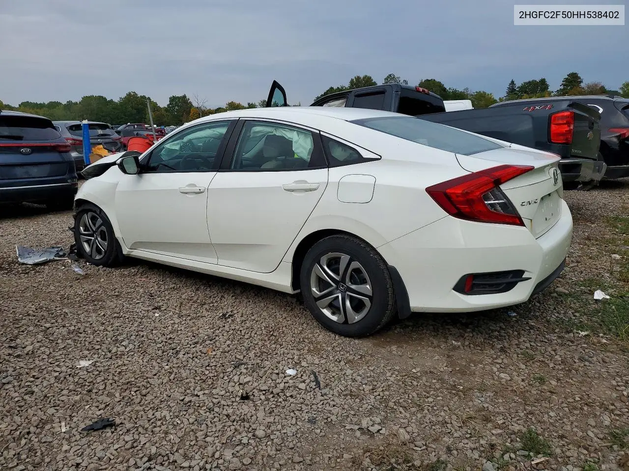 2017 HONDA CIVIC VIN 2HGFC2F50HH538402 — фото 2