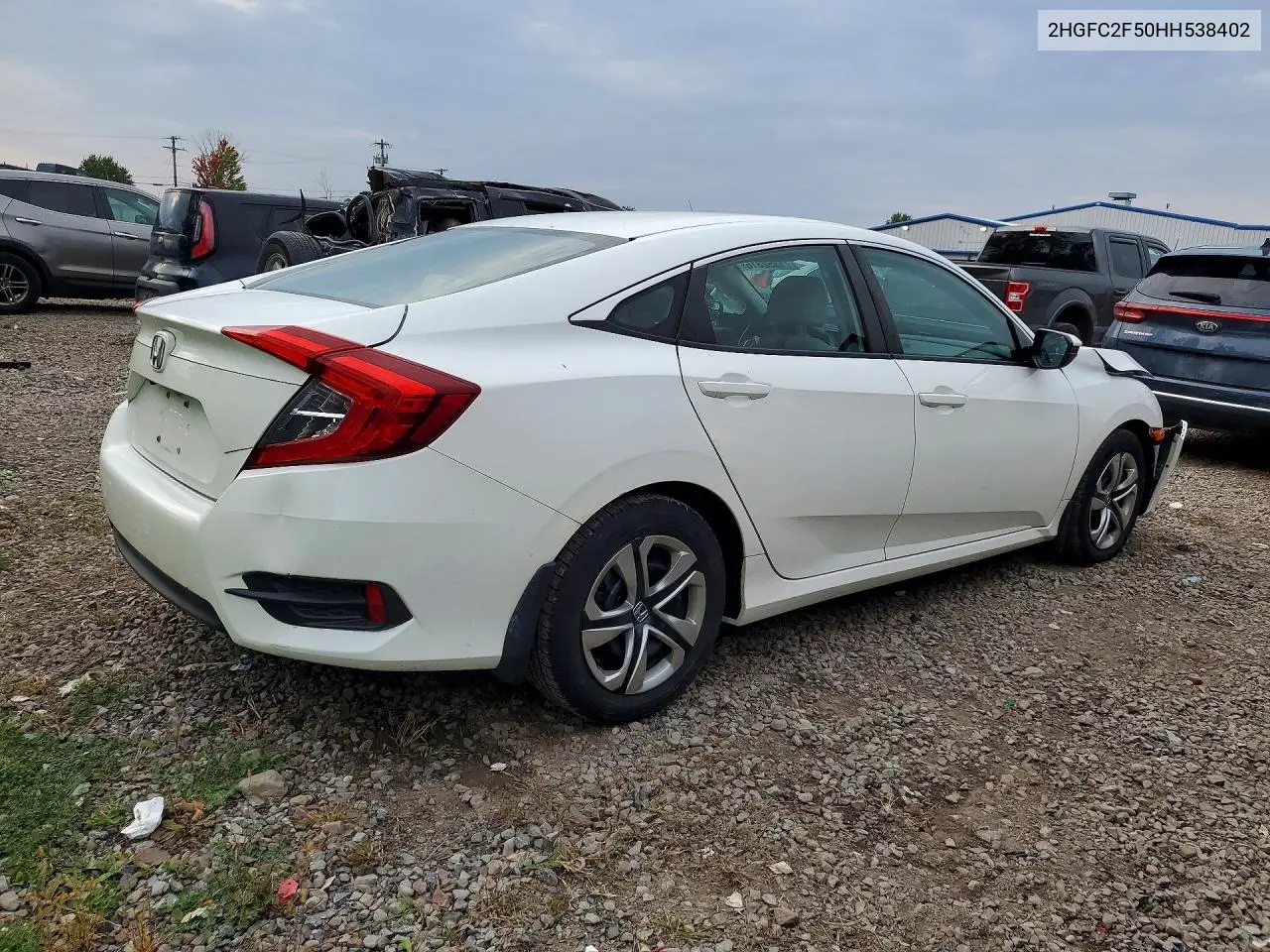 2017 HONDA CIVIC VIN 2HGFC2F50HH538402 — фото 3
