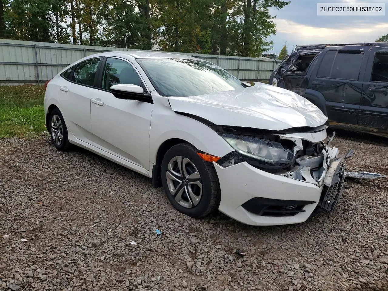 2017 HONDA CIVIC VIN 2HGFC2F50HH538402 — фото 4
