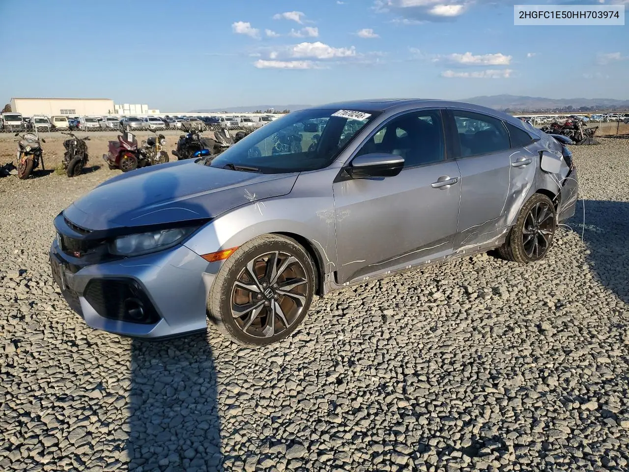 HONDA CIVIC 2017, VIN 2HGFC1E50HH703974