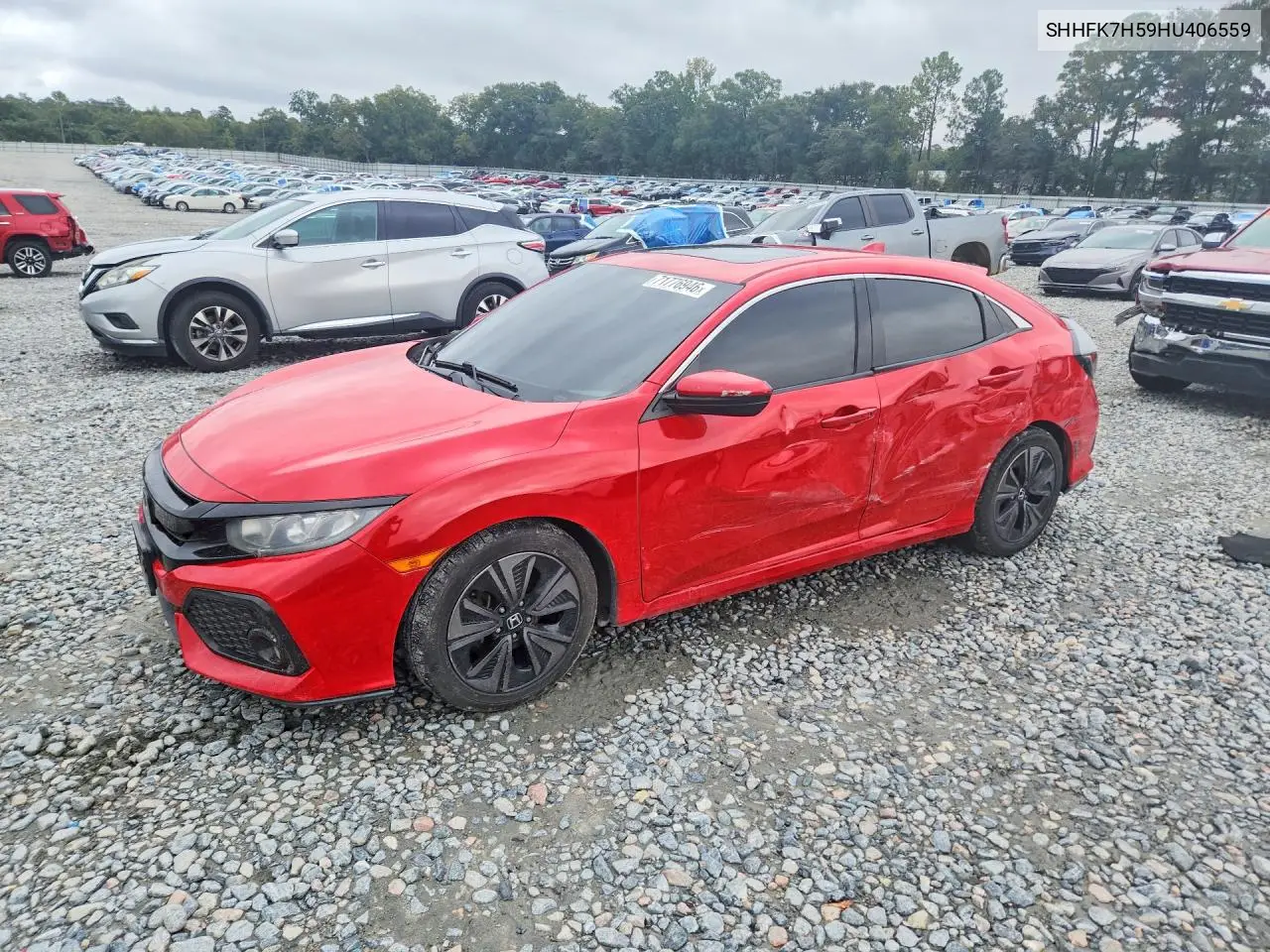 HONDA CIVIC 2017, VIN SHHFK7H59HU406559