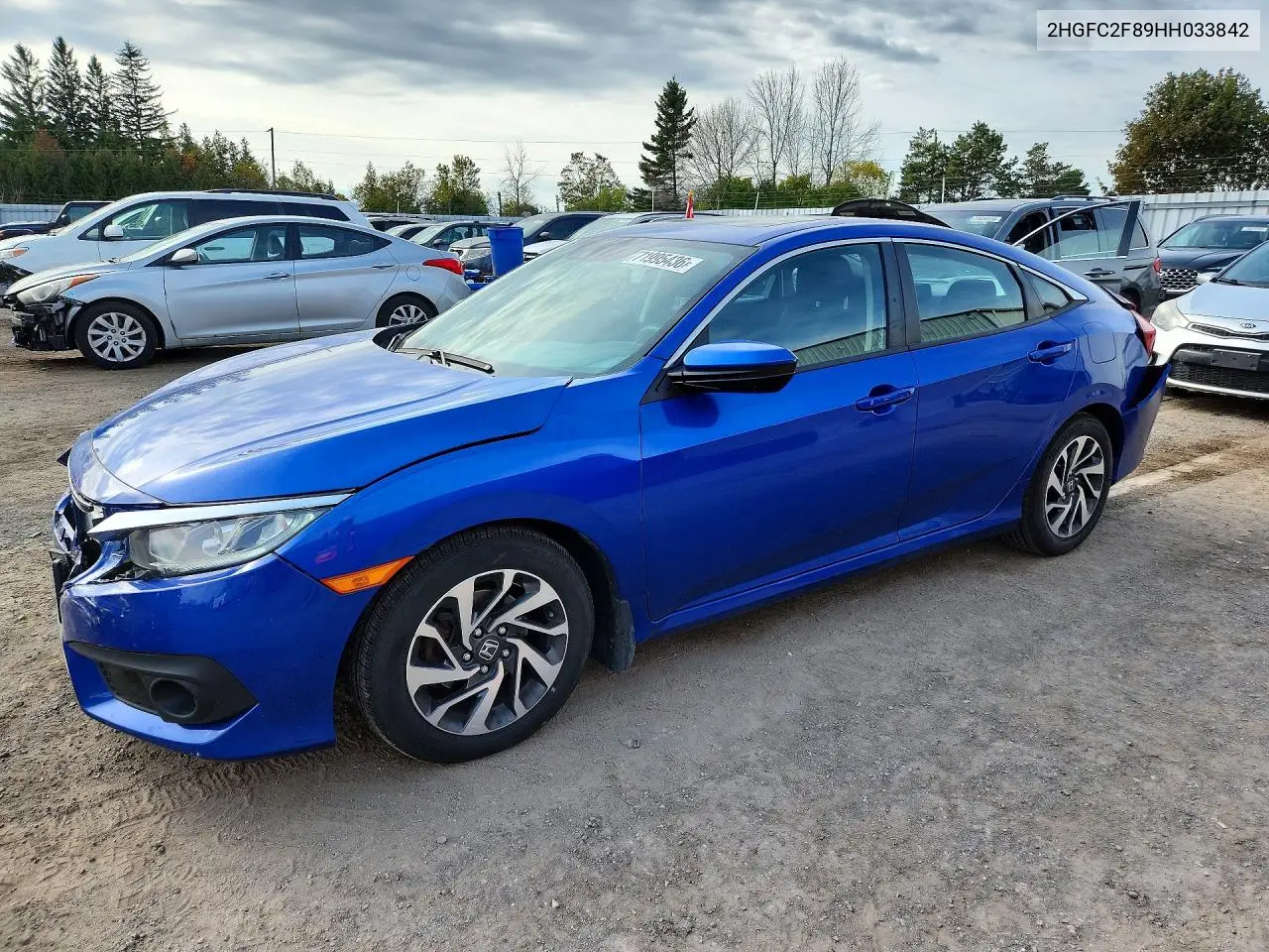 HONDA CIVIC 2017, VIN 2HGFC2F89HH033842