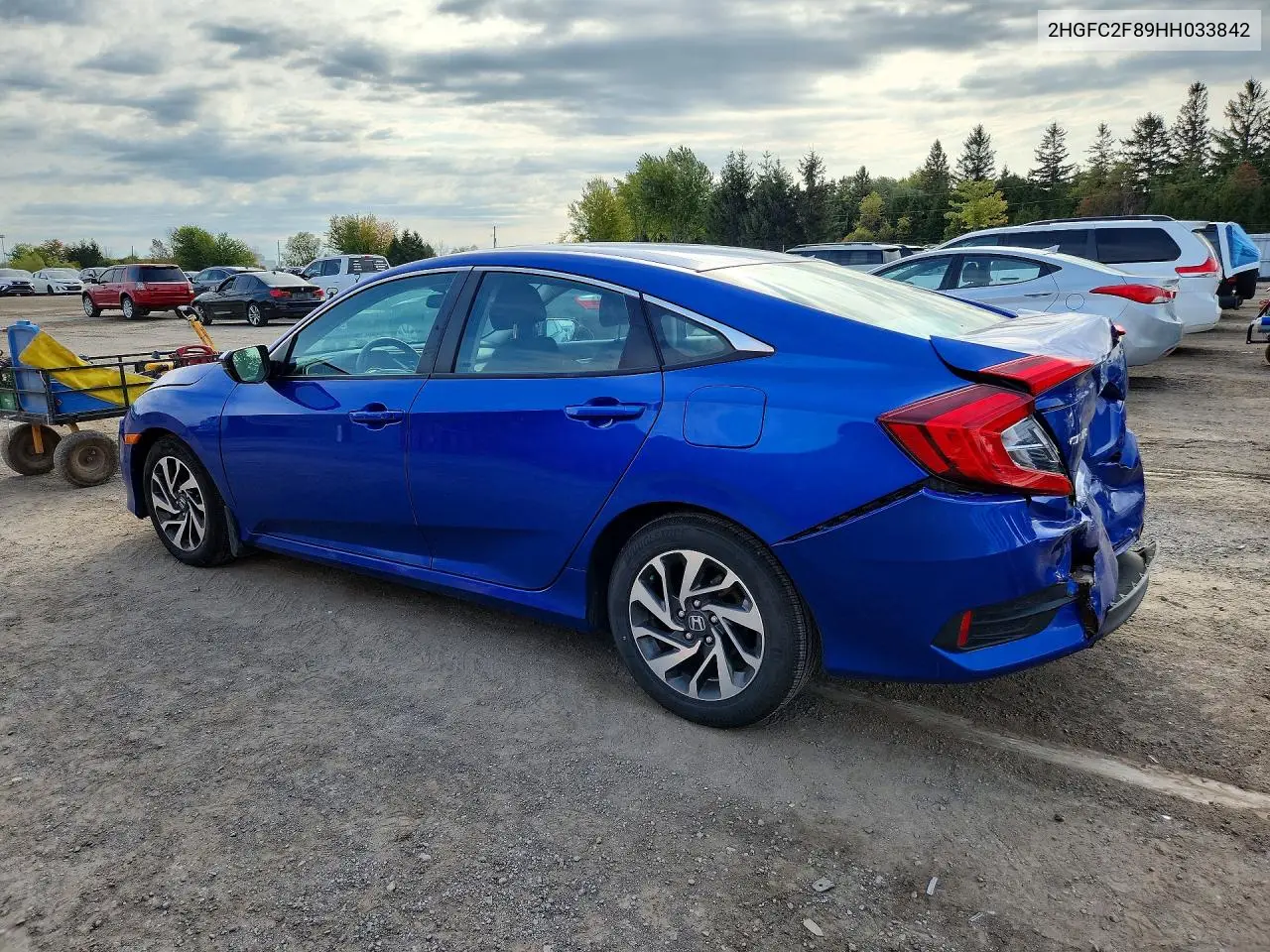 2017 HONDA CIVIC VIN 2HGFC2F89HH033842 — фото 2