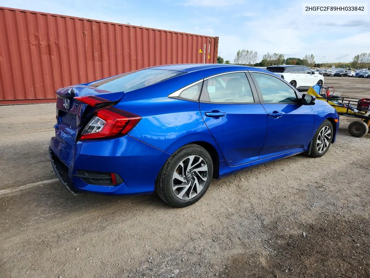 2017 HONDA CIVIC VIN 2HGFC2F89HH033842 — фото 3