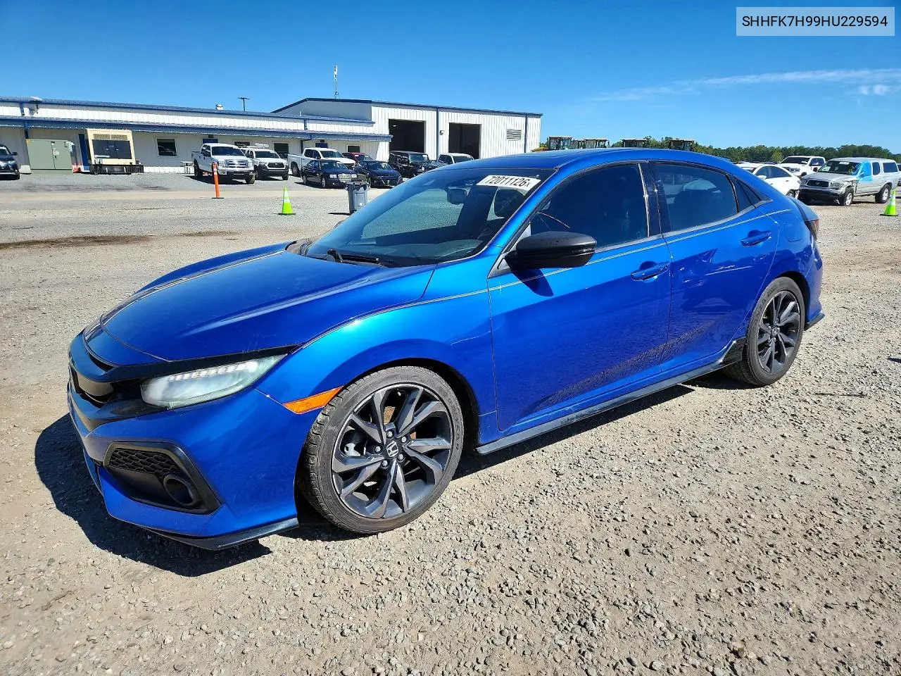 HONDA CIVIC 2017, VIN SHHFK7H99HU229594