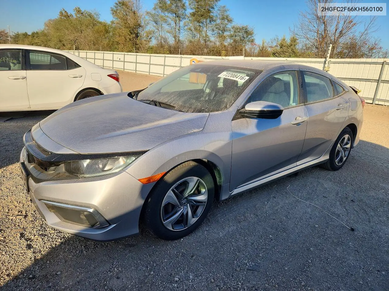 HONDA CIVIC 2017, VIN 2HGFC2F66KH560100
