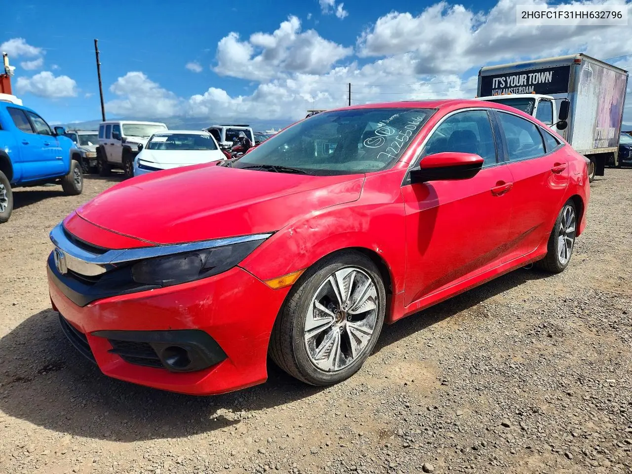 HONDA CIVIC 2017, VIN 2HGFC1F31HH632796