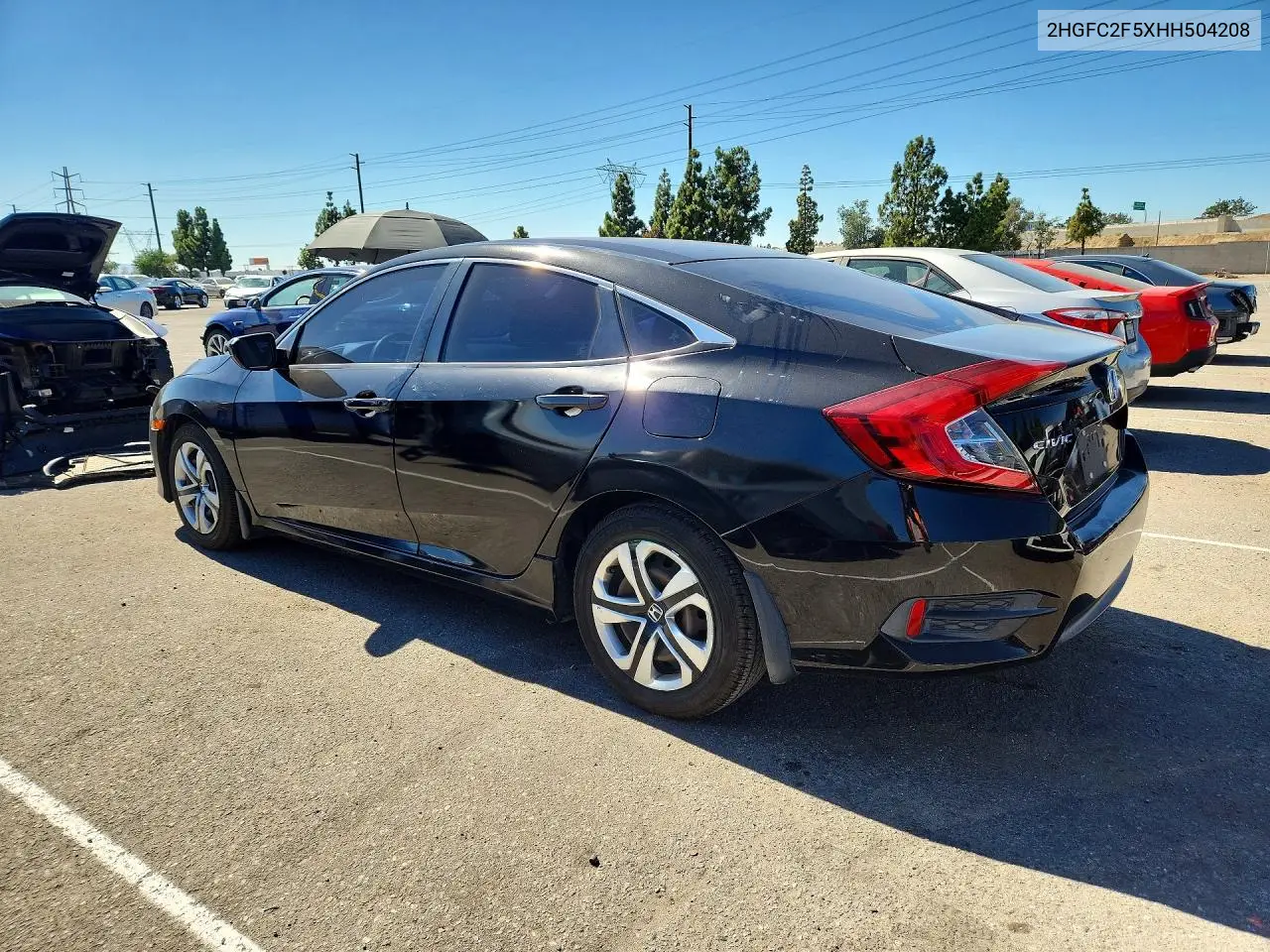 2017 HONDA CIVIC VIN 2HGFC2F5XHH504208 — фото 2