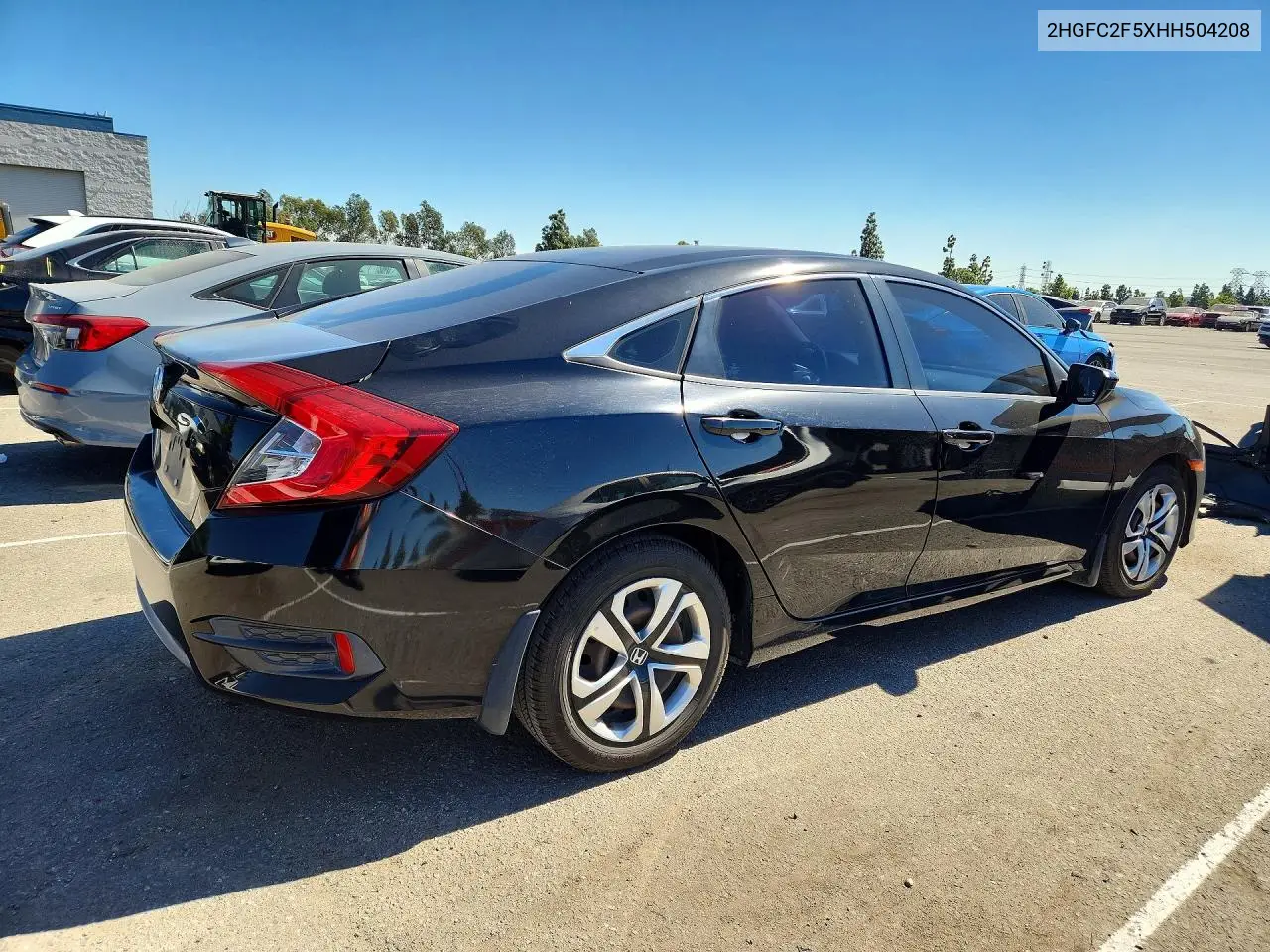 2017 HONDA CIVIC VIN 2HGFC2F5XHH504208 — фото 3